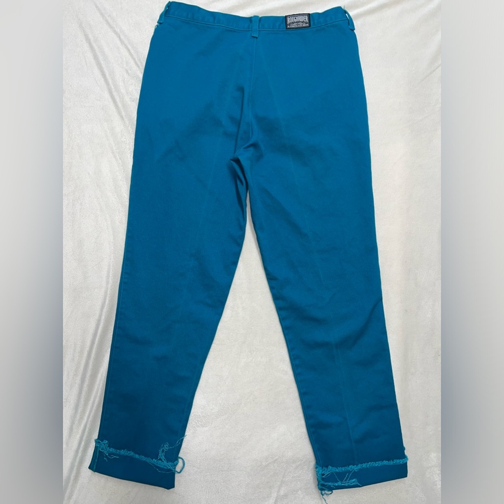 Vintage Turquoise Raw Hemmed Roughrider Jeans / Size 31